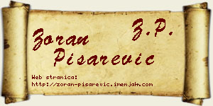 Zoran Pisarević vizit kartica